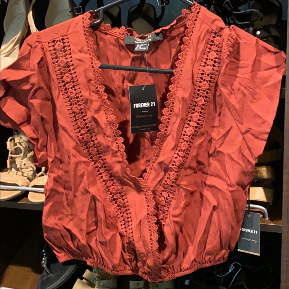 Forever21 Burnt orange crop top